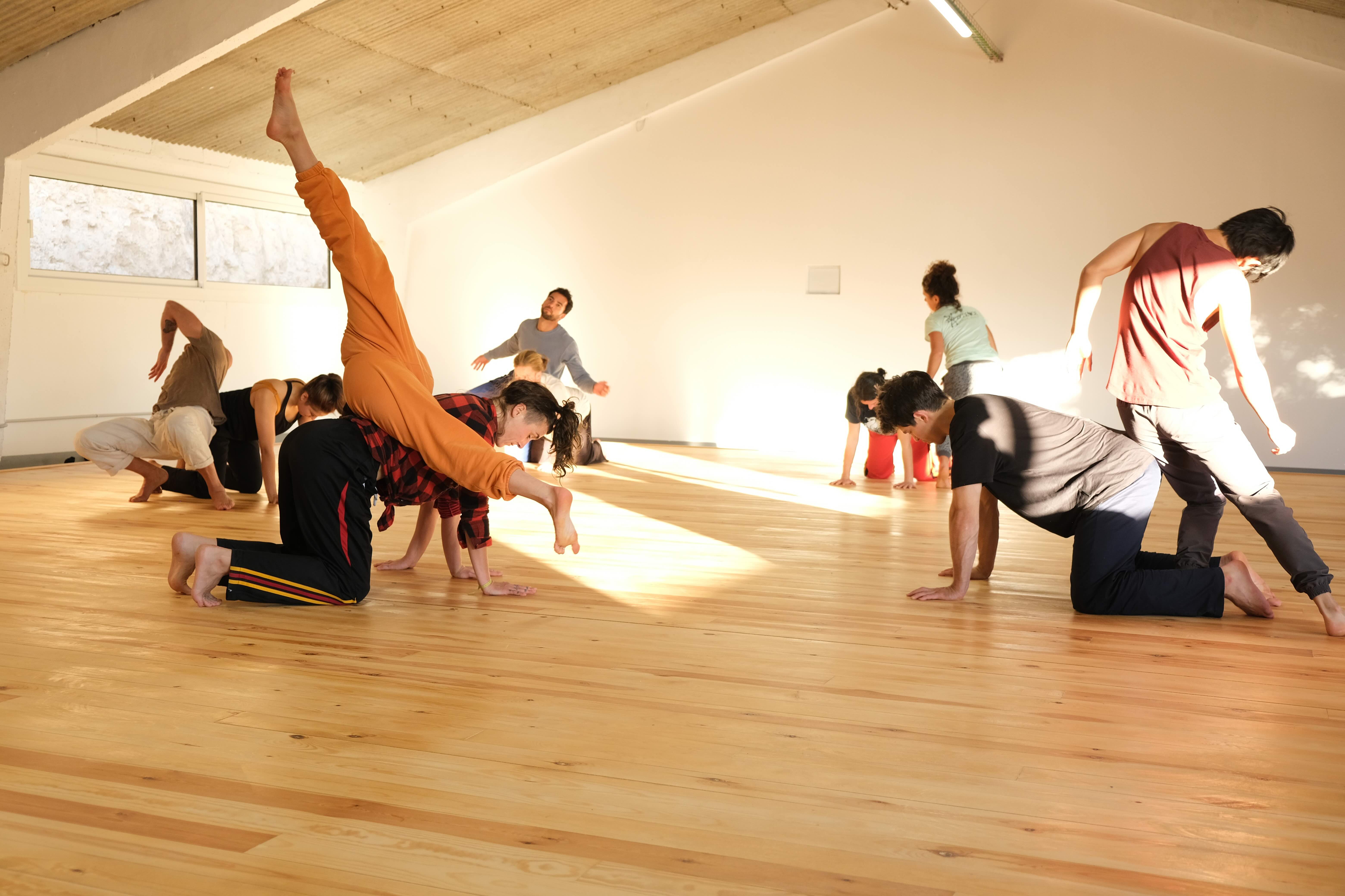 Dance performance capturing momentum